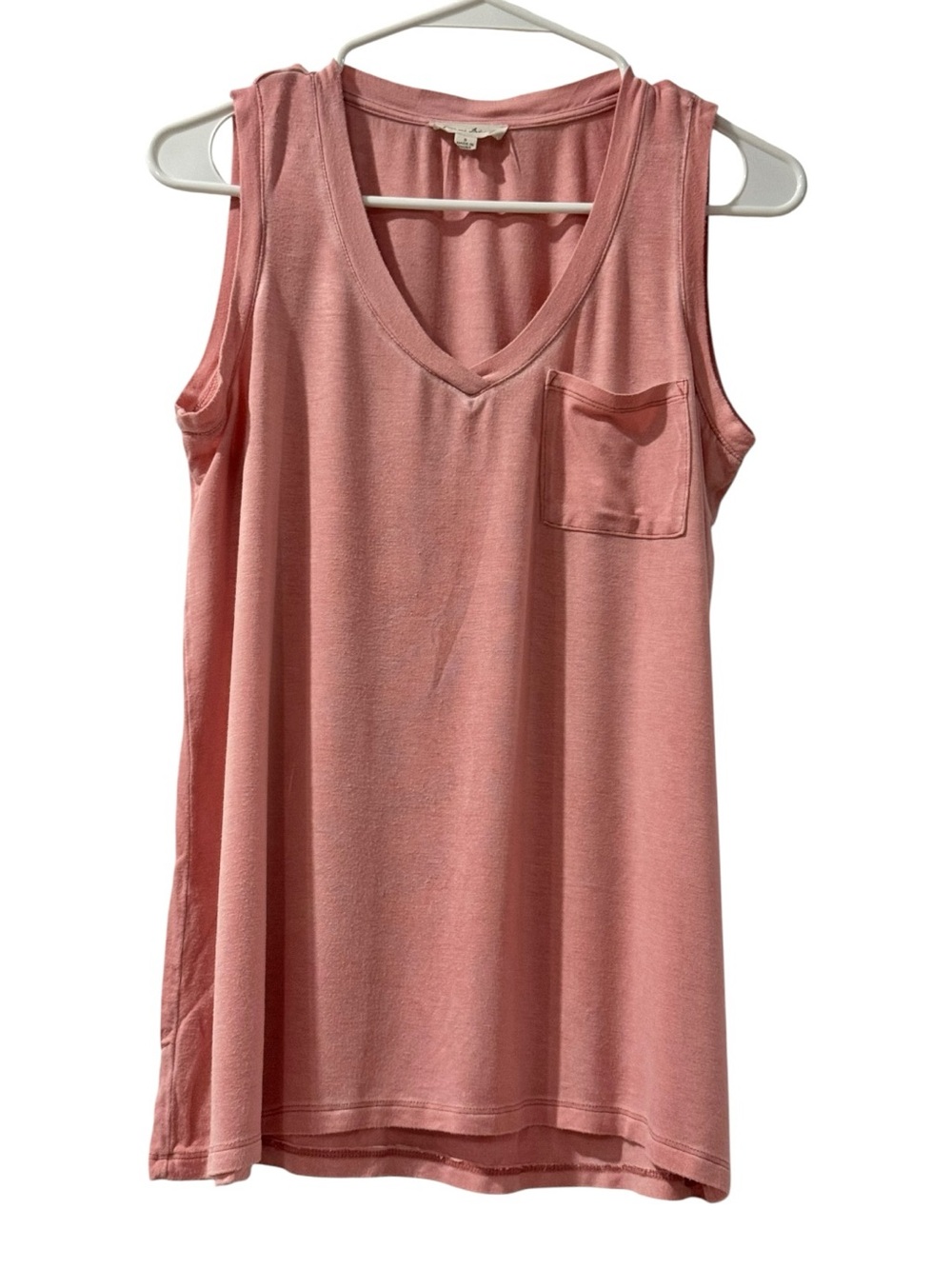 Jane and Delancey Mauve Sleeveless V-Neck Pocket Tank - Small